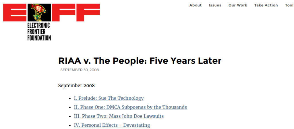 RIAA v. the people: Five years later